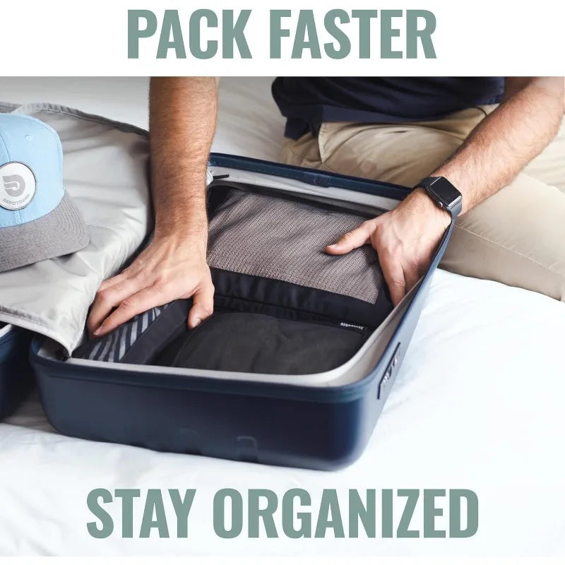4-Piece Compression Packing Cubes - Maximize Luggage Space