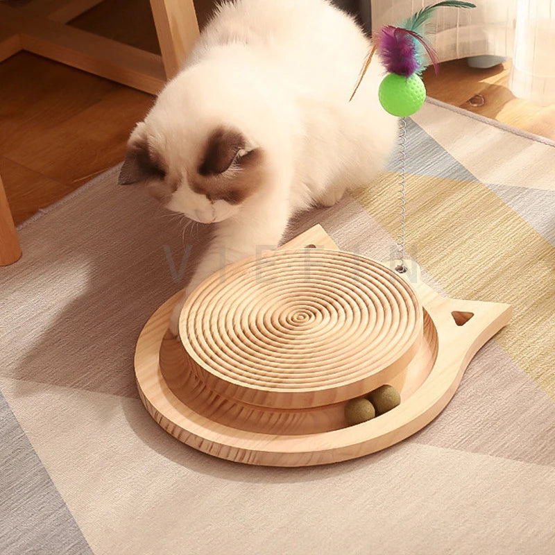 Cat Scratching Board & Tunnel Combo with Catnip Mouse