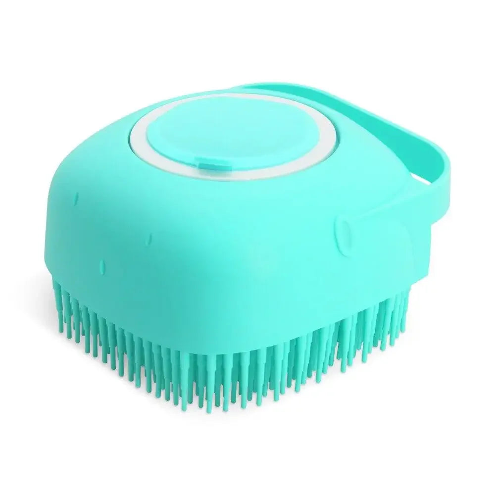 2-in-1 Dog & Cat Shampoo Brush: Gentle Massage & Detangling