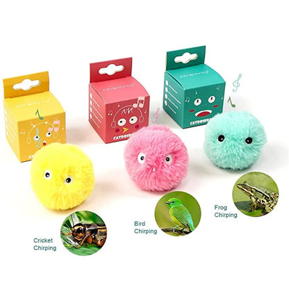 1/3Pcs Interactive Ball Smart Cat Dog Toys Plush Electric Catnip Training Toy Kitten Touch Sounding Pet Product Squeak Toy Ball