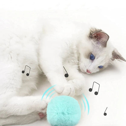 1/3Pcs Interactive Ball Smart Cat Dog Toys Plush Electric Catnip Training Toy Kitten Touch Sounding Pet Product Squeak Toy Ball