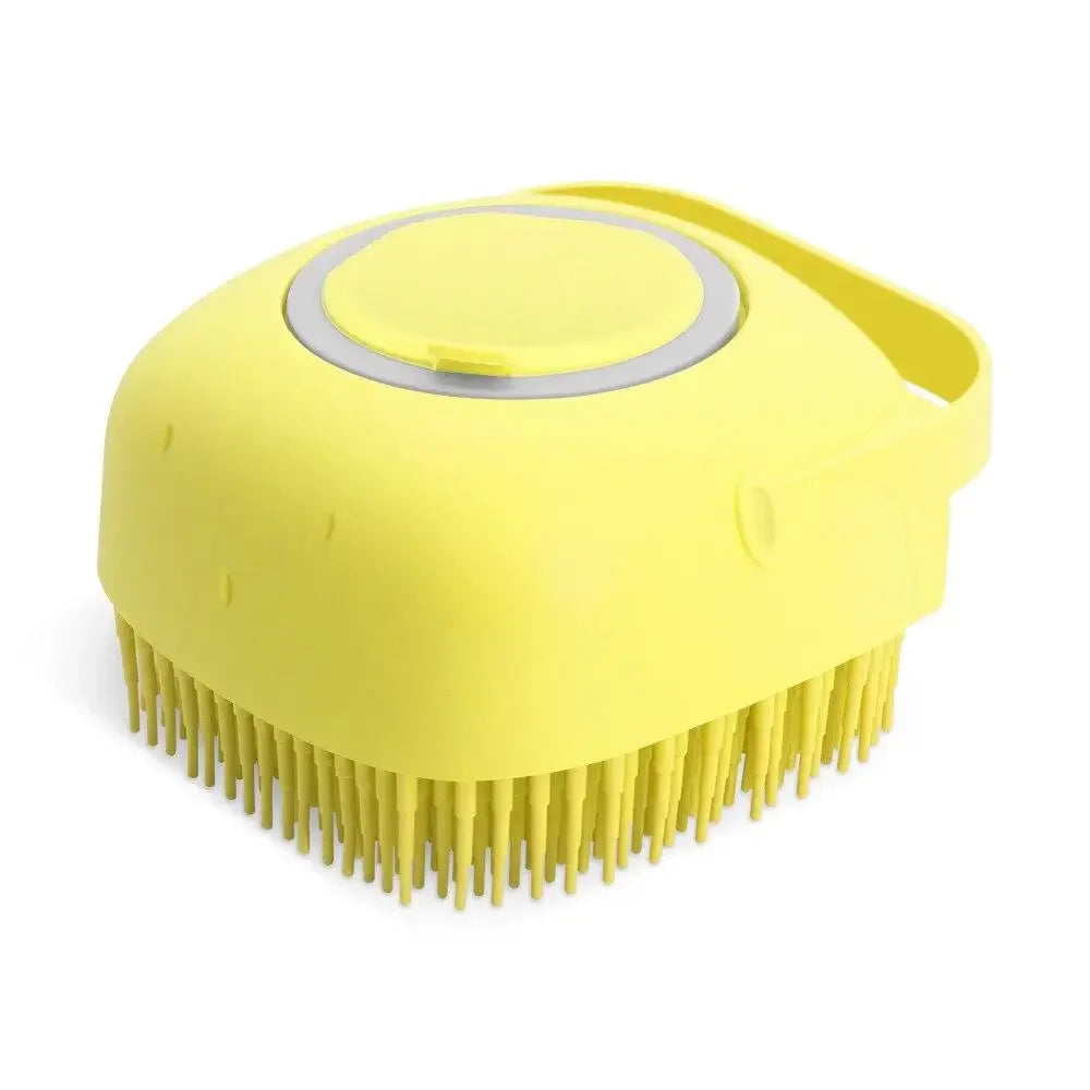 2-in-1 Dog & Cat Shampoo Brush: Gentle Massage & Detangling
