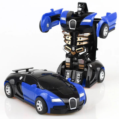 Shape-shifting toy car inertial impact one-button shape-shifting boy puzzle collision shape-shifting Autobot robot