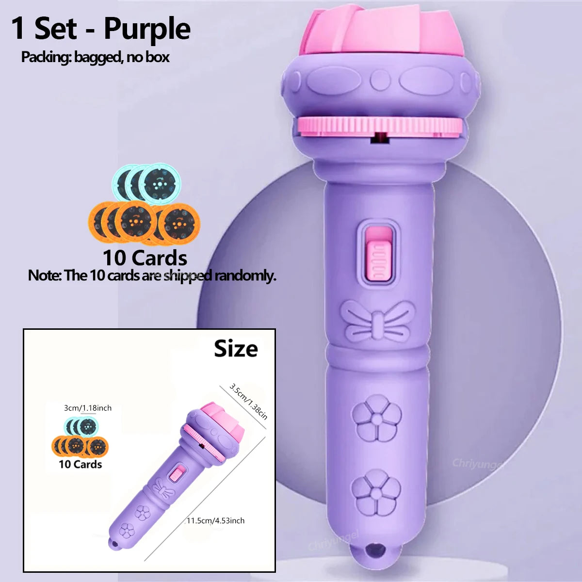 10 Cards Cartoon Projection Flashlight 80 Patterns Creative Children Flashlight Toy Projector Baby Toys Bedtime Story Book Toy